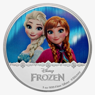 Pure Silver Coloured Coin Frozen - Pure Silver Coin Disney Princess Elsa 2016 #8136764