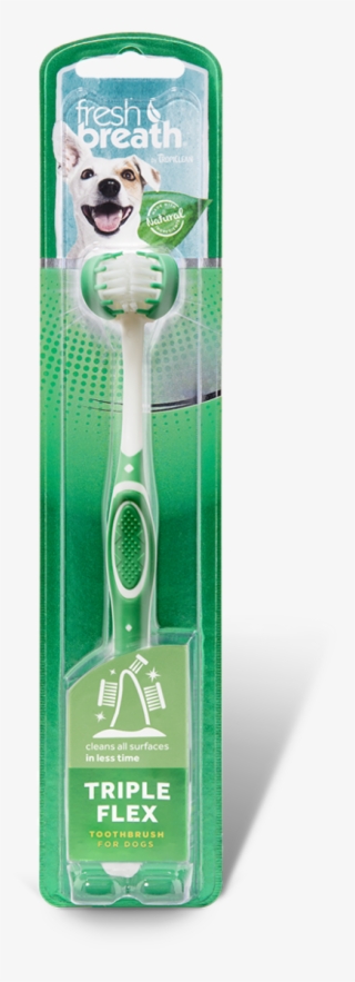 Rollover To Zoom - Tropiclean Fresh Breath Triple Flex Toothbrush For #8137042