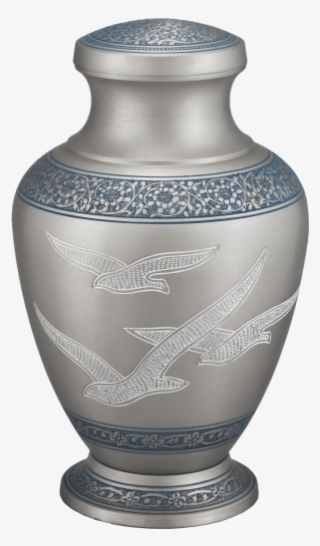 Georgia Cremation Silver With Doves Urn - Ceramic #8138111