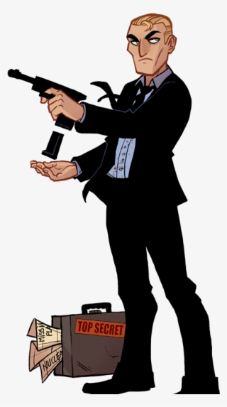 James Bond Clipart Hitman - Cartoon #8138298