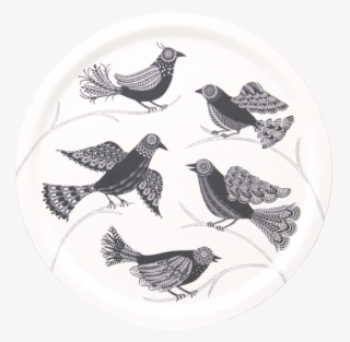 Doves, White- Tray Round - Plate #8138385