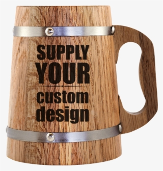 Custom Design Beer Mug Free Shipping Within Australia - Wood Beer Mug Png #8138638