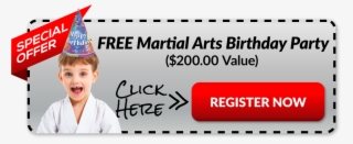 Special Offer Free Martial Arts Birthday Party - Child #8141712