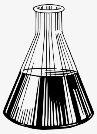 Chemistry, Conical, Flask, Glass, Glassware, Laboratory - Flask Drawing Png #8144303