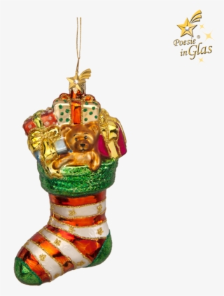 Glass Ornament Christmas Stocking - Christmas Ornament #8145090