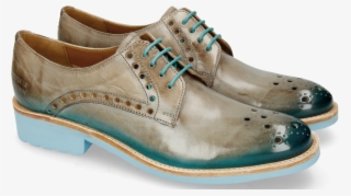 Derby Shoes Amelie 7 Oxygen Shade Ice Blue Turquoise - Leather #8145177