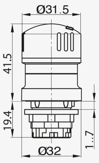 Emergency Stop Button, Mounting Ø #8145284