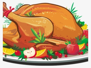 Chicken Clipart Roasted Chicken - Thanksgiving Turkey Dinner Clipart #8145823