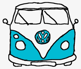 Cute Car - Volkswagen Bus Sticker #8146095