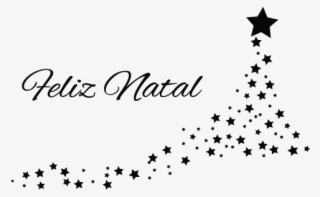 Adesivo De Parede Árvore De Estrelas Natalinas - Design #8147070