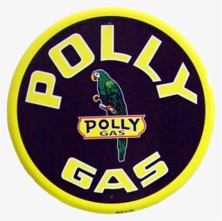 Round Metal Gas Sign Has Great Color And Details - Gasoline #8147364