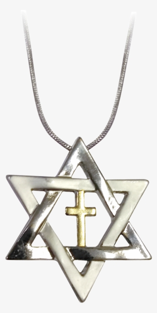 Star Of David And Cross Necklace - Locket #8147451