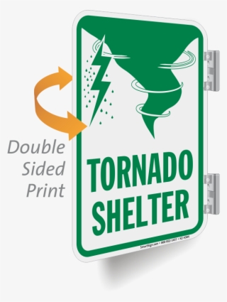 Tornado Shelter Double Sided Metal Sign - Graphic Design #8147479