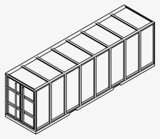 Big Image - Shipping Container Clipart Black And White #8148162