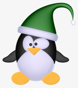 Penguin Illustration, Green Hats, Fauna, Linux, Christmas - Adã©lie Penguin #8148449
