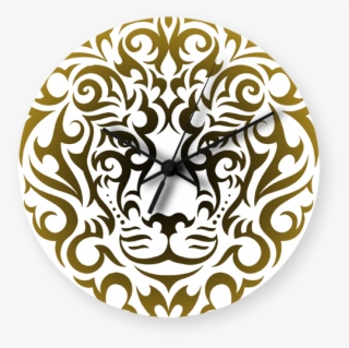 Lion Tattoo Vector Printed Wall Clock - Tattoo #8148783