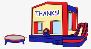 Kids Bounce House Party Fill In Thank You Notes Mandys - Bounce House Invitations #8148854