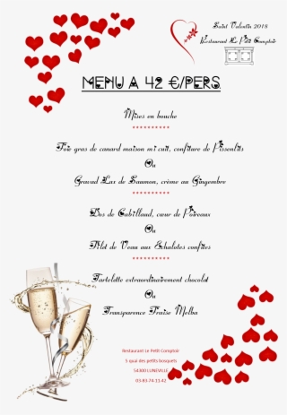 Menu Saint Valentin - Menu De La Saint Valentin #8151015