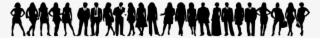 People, Group, Crowd, Line, Silhouette, Black, Standing - People Silhouette Transparent Background #8151747