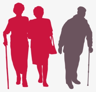 Media Category - Silhouette - Personas De Edad Avanzada #8152211