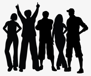 Group Black Silhouette - Dancing People Silhouette Png #8152233
