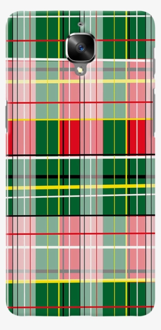 Red And Green Cross Cover Case For Oneplus 3/3t - Plaid #8153388