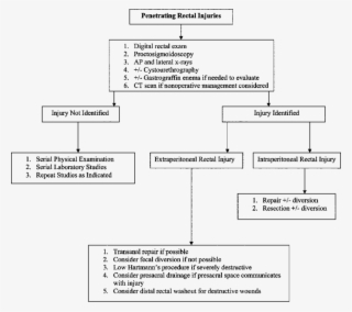 Algorithm For The Treatment Of Penetrating Rectal Injuries - Rectal Injury Algorithm #8154237