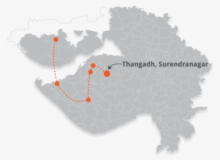 In Visited Five Districts In Gujarat And Spoke To First-time - Gujarat Map Black And White #8154556
