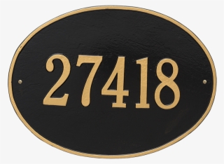 Hawthorne Oval Estate Wall Address Plaque, One Line - Circle #8155122