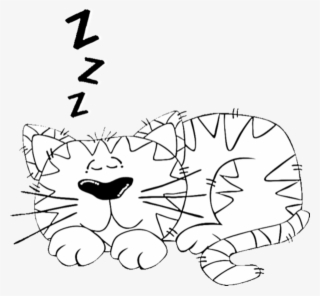 Cartoon Cat Sleeping Coloring Page - Cartoon Cats #8155336