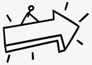 Vector Illustration Of Neon Sign Illuminated Arrow #8156188