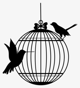 Silueta Jaula De Pajaros #8156245