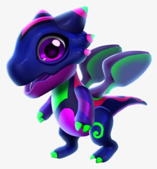 Neon Dragon Baby - Cartoon #8157063