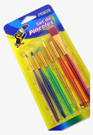 Pincel Mixto Transparente Estándar 6 Unidades - Empaque De Pinceles #8157957