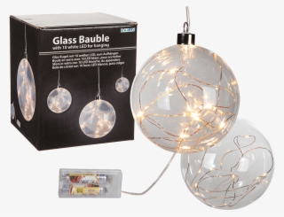 Glass Baubles With Led Lights #8158824