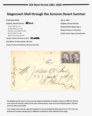 Quijotoa, Arizona Territory, - Handwriting #8159206