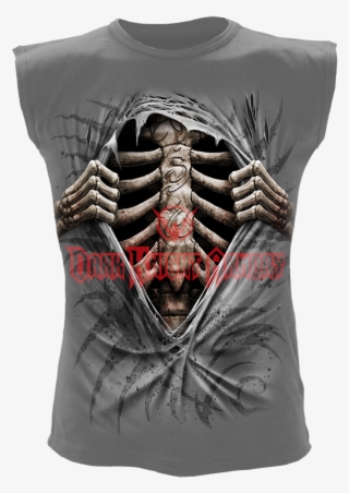Tribal Rib Cage Sleeveless Shirt - Sweatshirt #8160185