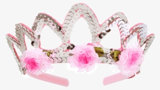 Silberne Krone Mit Rosa Blümchen Von Rose U0026 Romeo - Tiara #8160416