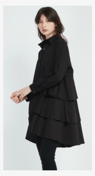 Tania Triple Layer Shirt "black" - Overcoat #8160692