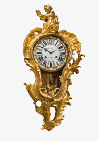 Important Gilt Bronze Cartel Clock “allegory Of Geometry”, - Quartz Clock #8161977