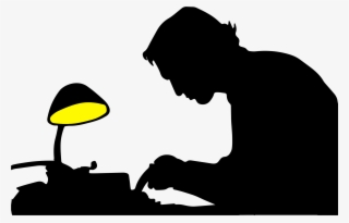 A Sure-fire Cure For Writer's Block - Writer Silhouette Png #8162050