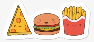 Kawaii Pizza Burger And Fries - Burger And Fries Kawaii #8162525