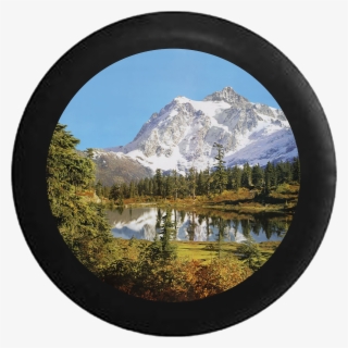 Snowy Mountain Overlooking Pine Forest And Calm Lake - North Cascades National Park, Mount Shuksan #8163112