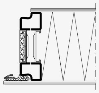 Thermally Insulated Sheet Metal Door With Burglary - Line Art #8164218