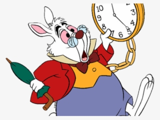 Alice In Wonderland Clipart Wonderland Cartoon Clock - Rabbit Clock ...