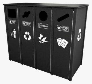 Quad Front Load Recycling Bin - Sideboard #8165610