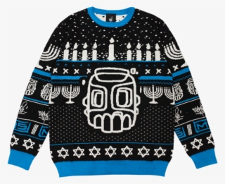 Line Sketch Hanukkah Knit Sweater - Cardigan #8166794