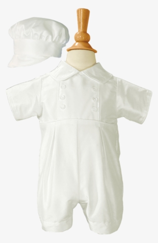 100% Silk Handmade Christening Romper Outfit W Captain - Child #8166876