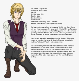 Kru Is A 6 Foot Tall Male With An Ectomorphic Body - Cartoon #8167839