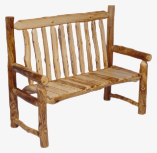 Aspen Log Captain's Chair Bench - Teak 2 Seater Garden Bench #8168038